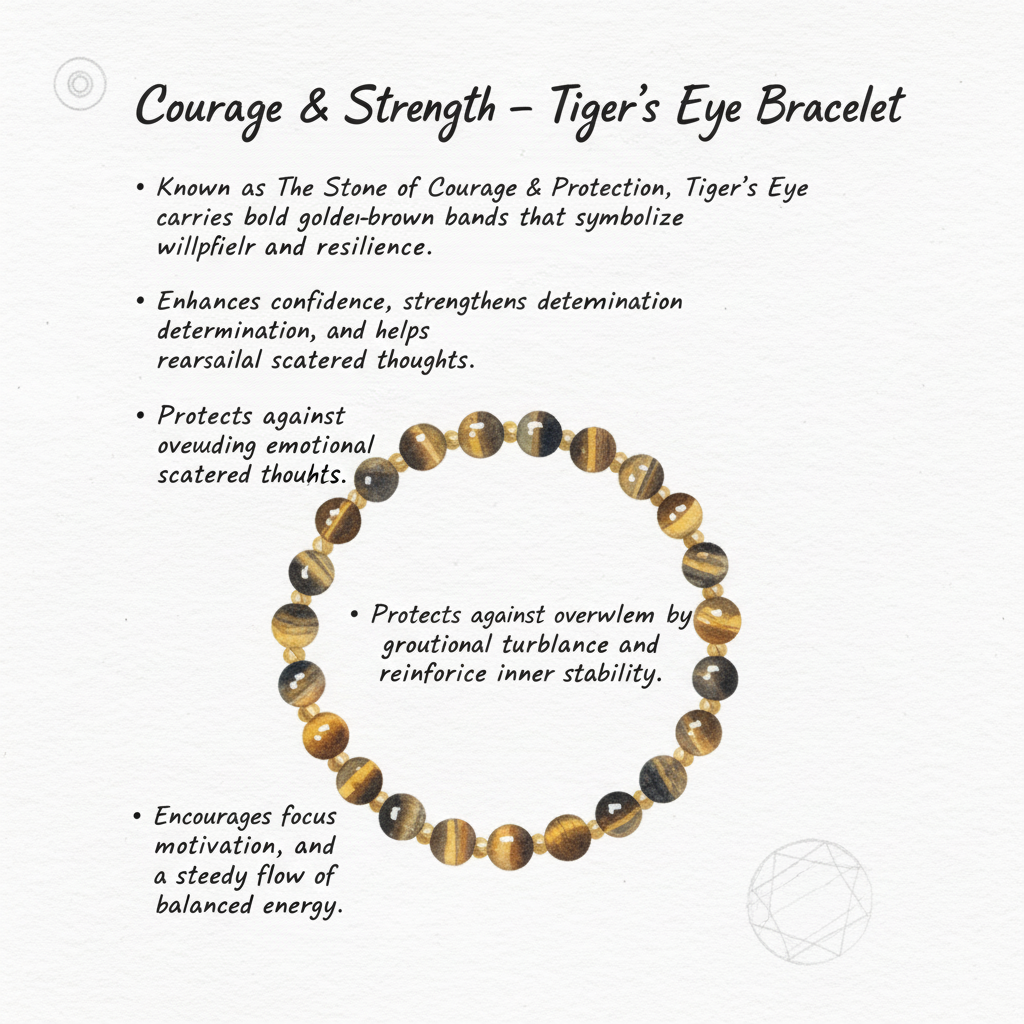 Courage & Strength – Tiger’s Eye Bracelet