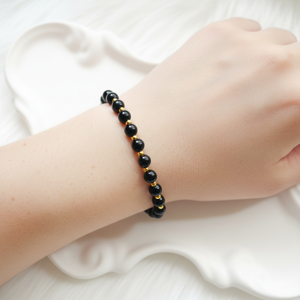 Protection & Grounding – Black Obsidian Bracelet