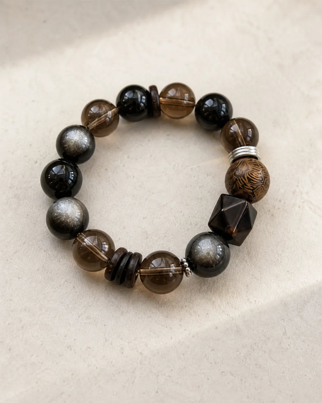 Aged Liu Bao tea-inspired ritual bracelet
