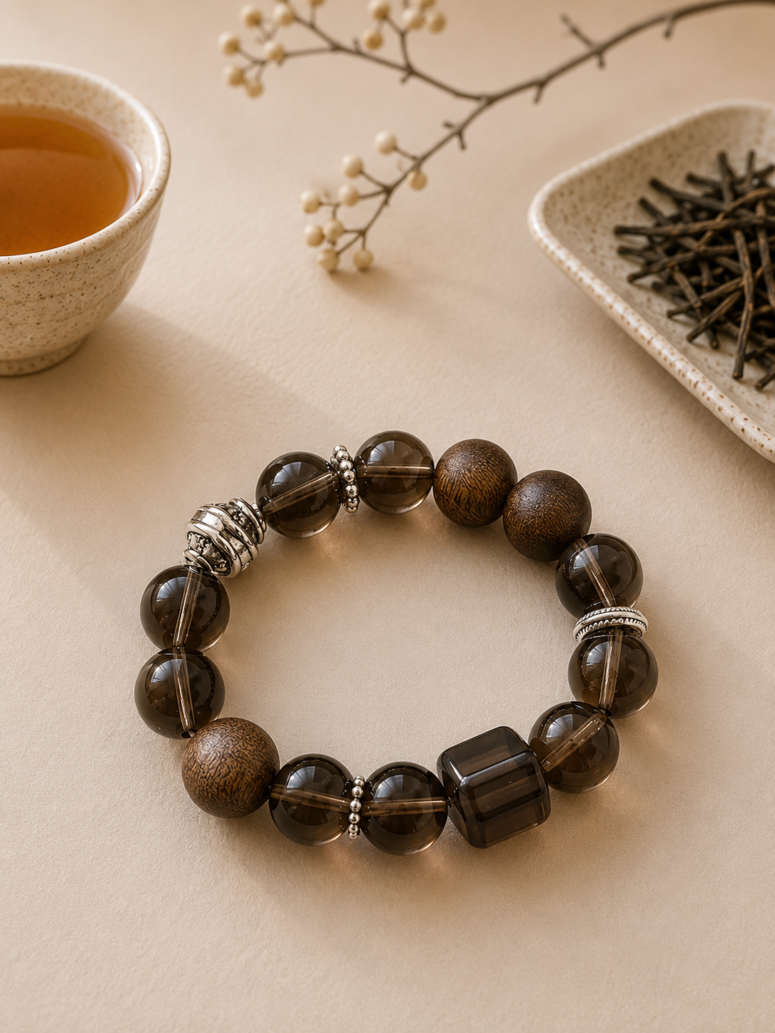 Ancient Tree Sheng Pu’er tea-inspired ritual bracelet