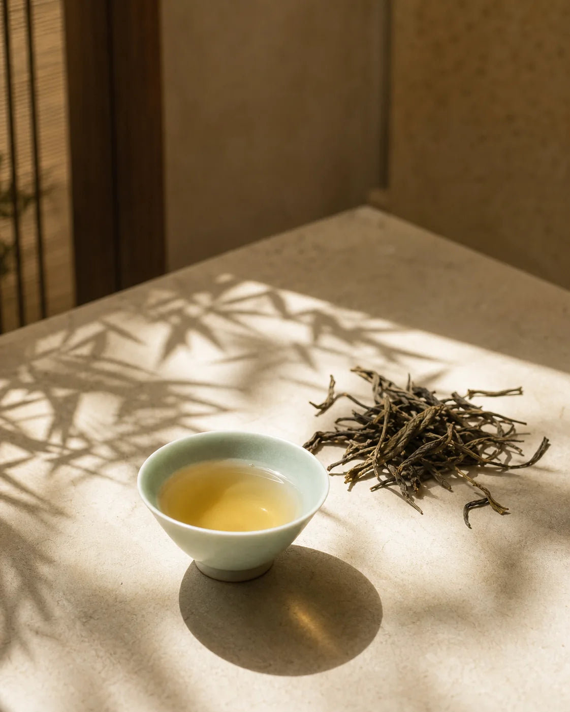 Ancient Tree Sheng Pu’er in a Chinese tea atmosphere