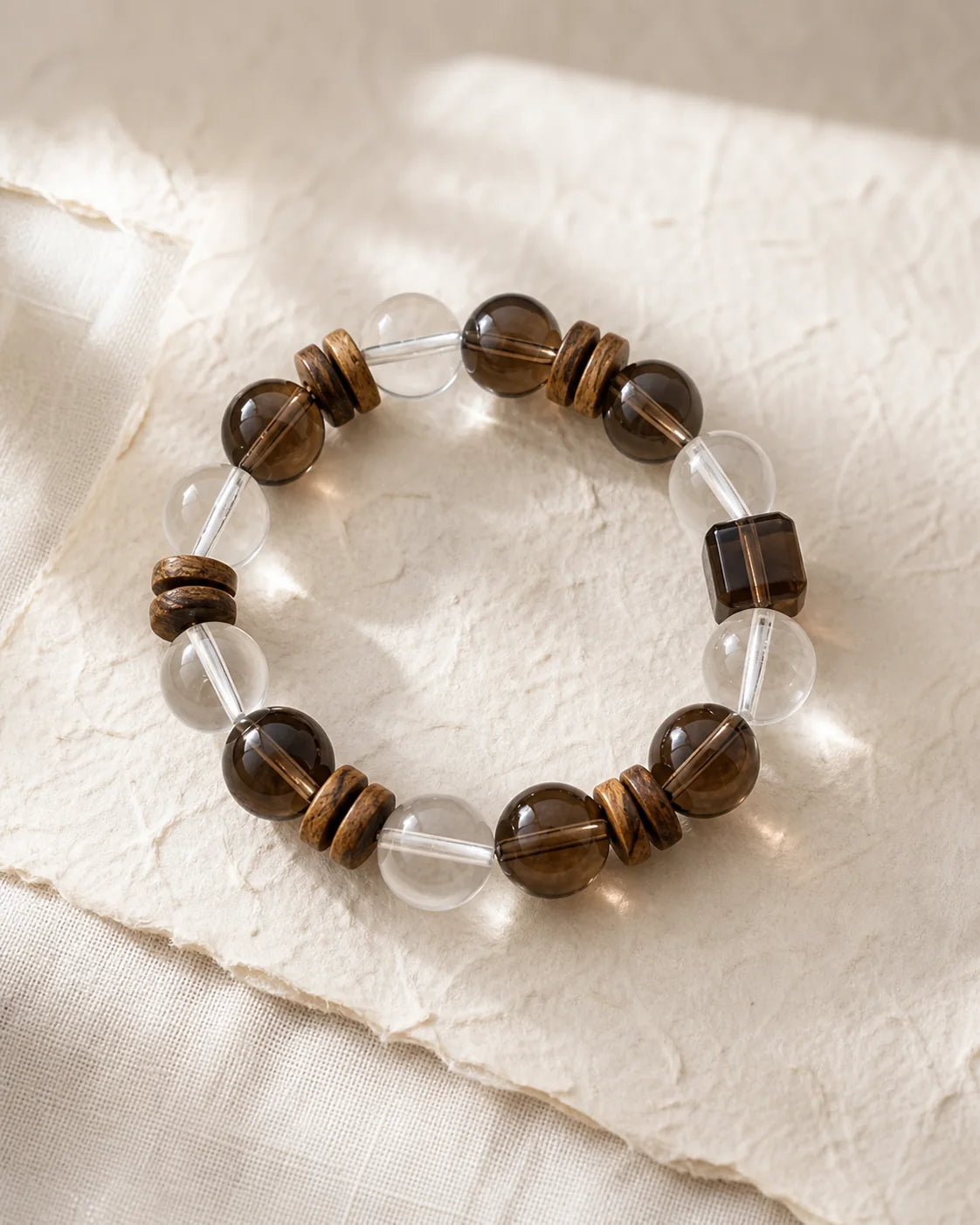 Clear White Tea bracelet material detail