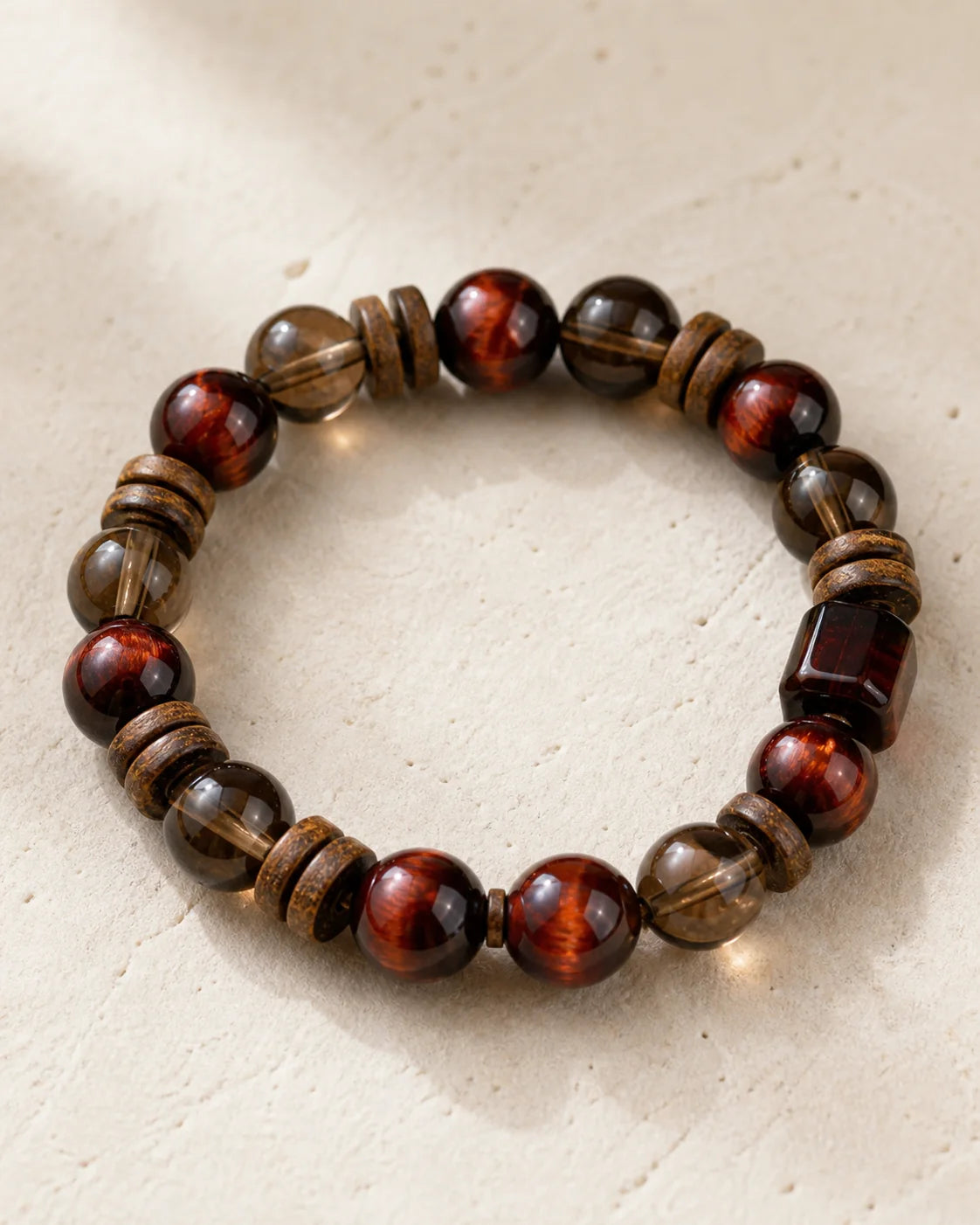 Dan Yan Da Hong Pao bracelet material detail