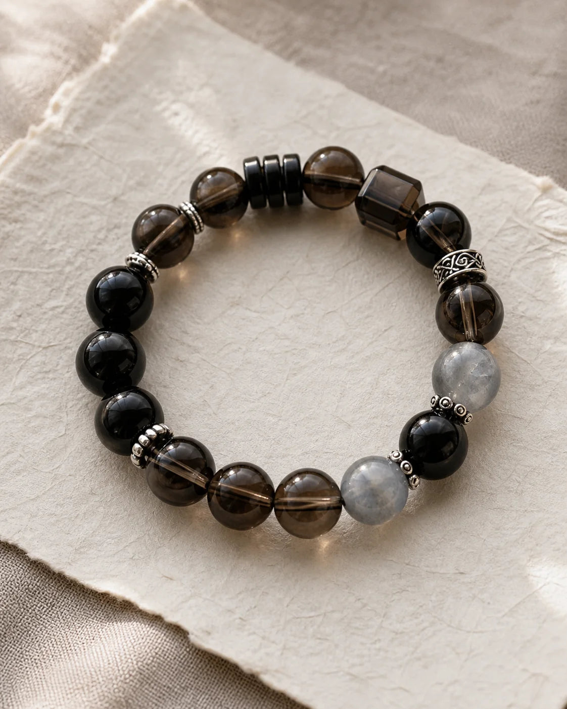 Moonlight Aged Dark Tea bracelet material detail