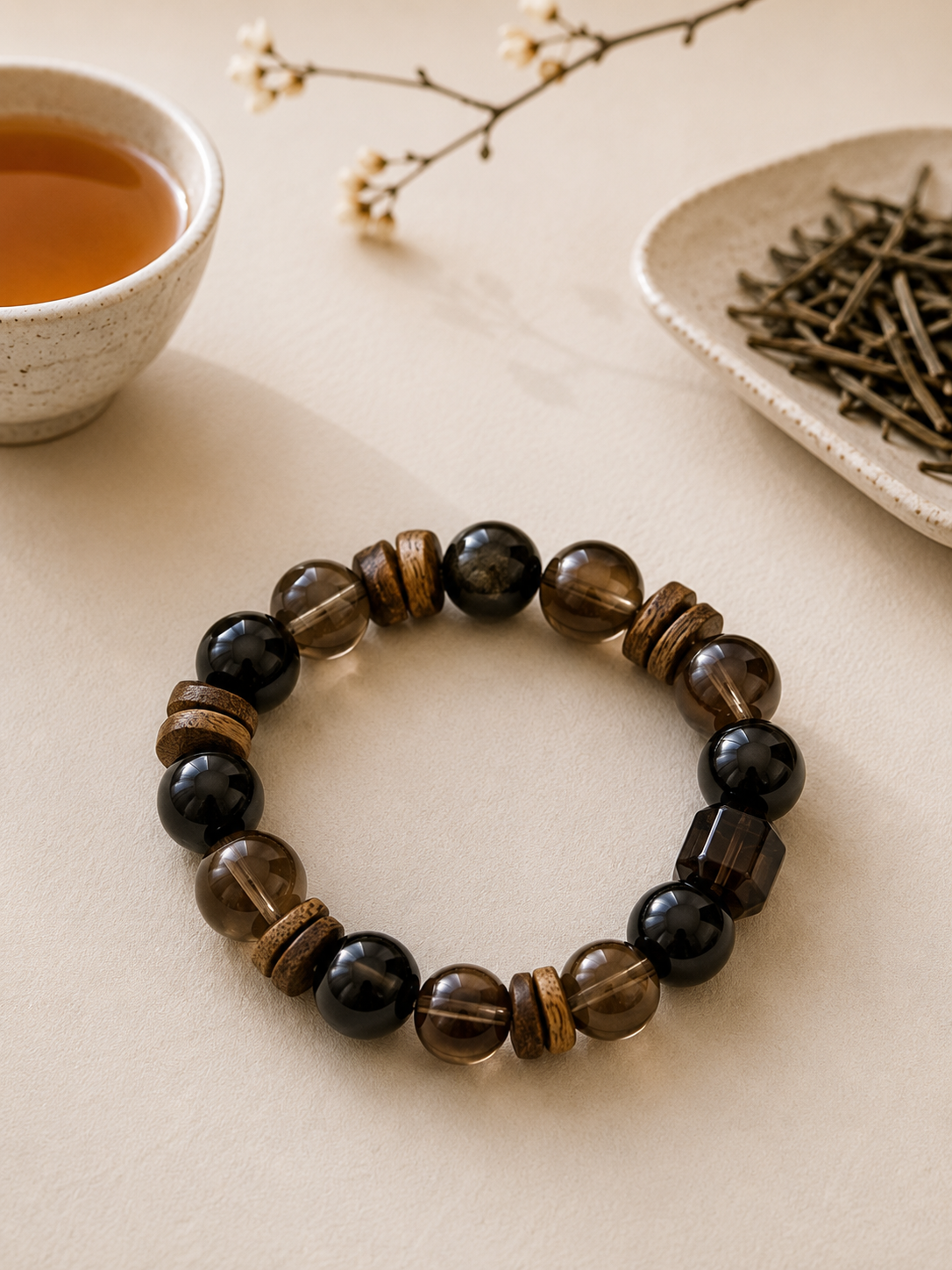 Ripe Pu’er tea-inspired ritual bracelet