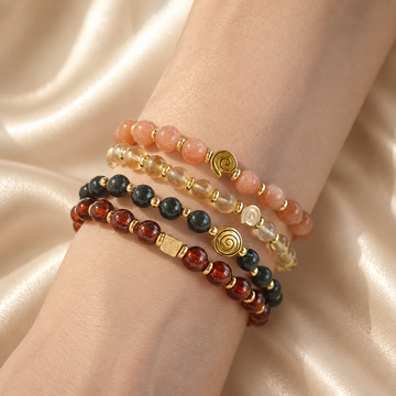 Spiral Axis 6mm Crystal Bracelet | Clarity & Alignment Bracelet | Harmysoul
